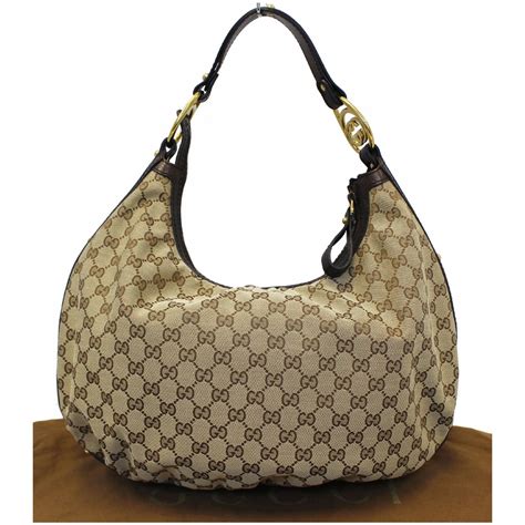 gucci canvas hobo bags